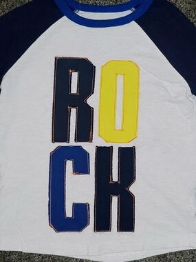 Mini Boden ROCK long Sleeved Shirt Sz 6/7 Vguc
